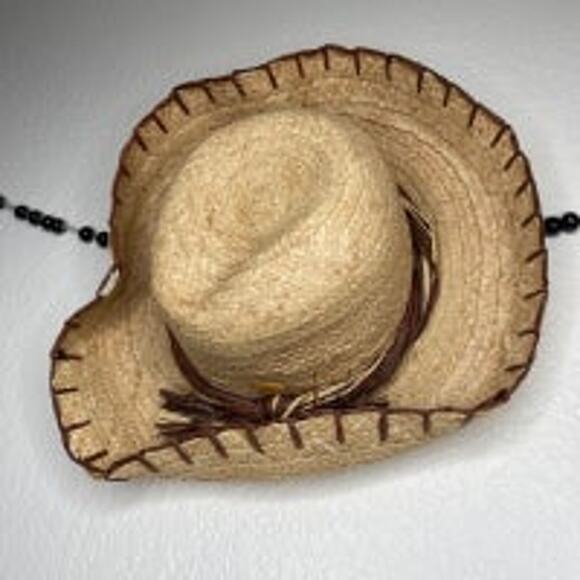 Liz Claiborne Straw & Wicker Bow Sun Hat - Picture 4 of 7